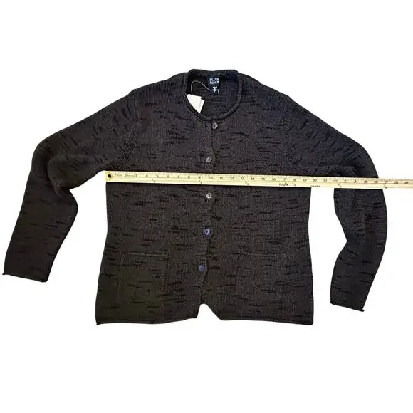 NWT Eileen Fisher Twisted CottonLinen Shimmer Sweater Jacket Size L QuietLuxury - Picture 4 of 8